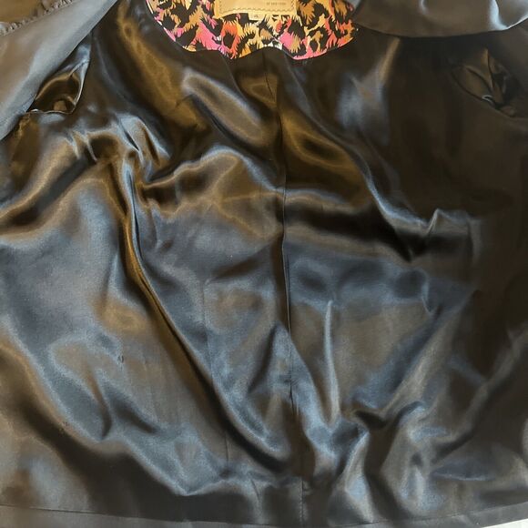 Milly New York Size 4 Women’s Ruffle Blazer Jacket Black One Button Silk Wool - Picture 6 of 9